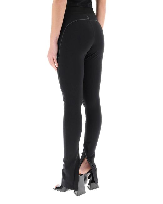 Coperni Black Panelled High-Rise Leggings
