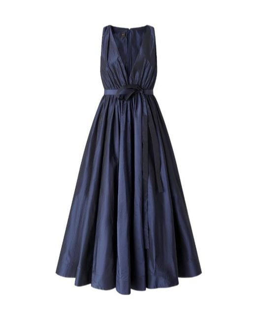 Pinko Blue Belted Midi Dress
