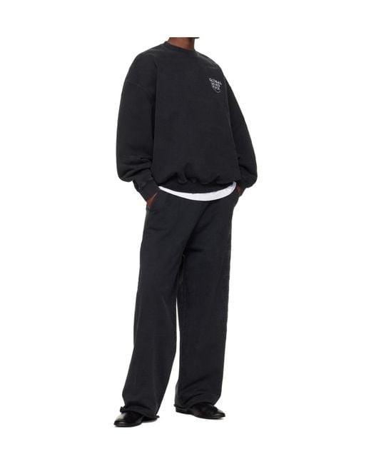 Vetements Black 'Global Mf' Long-Sleeve Crew Neck Sweatshirt for men