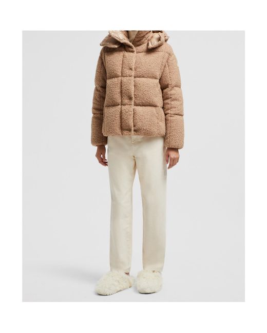 Moncler Brown Paranas Hooded Short Puffer Jacket