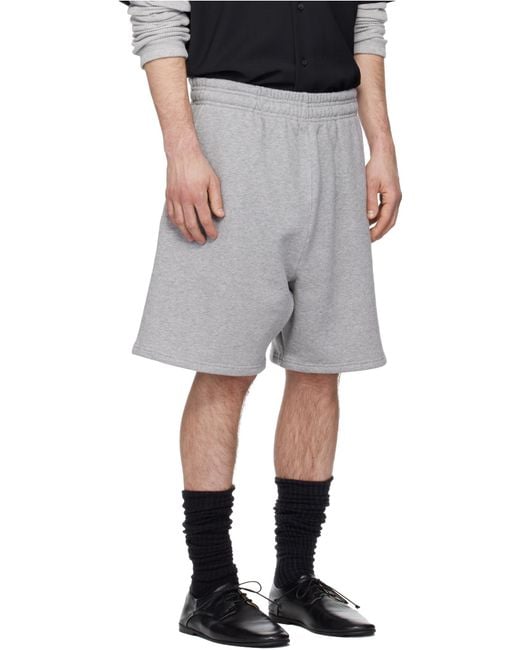 Entire studios Gray Standard Elastic Waistband Sweatshorts for men