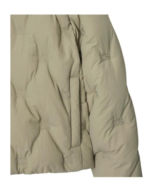 Burberry Green High-Neck Quilted Jacket
