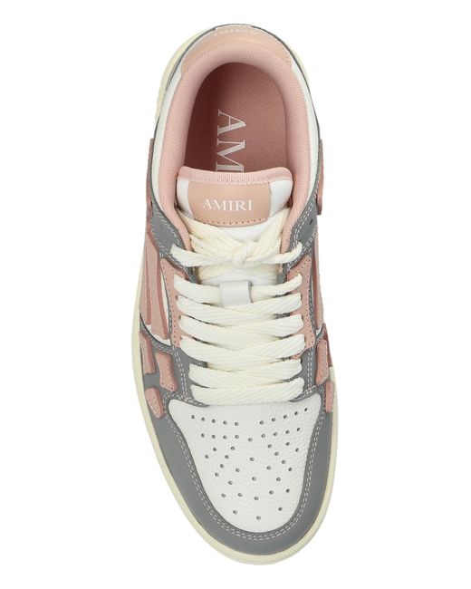 Amiri White Varsity Skel Top Low Sneakers