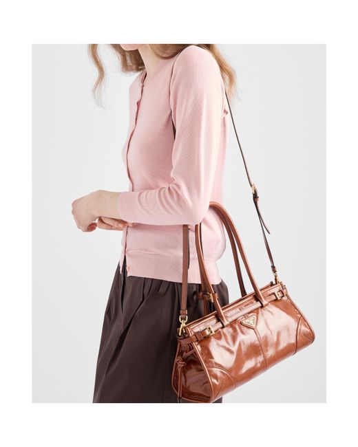 Prada Brown Bonnie Medium Leather Handbag