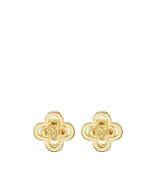 Tory Burch Metallic Double T-Plaque Post-Back Earrings