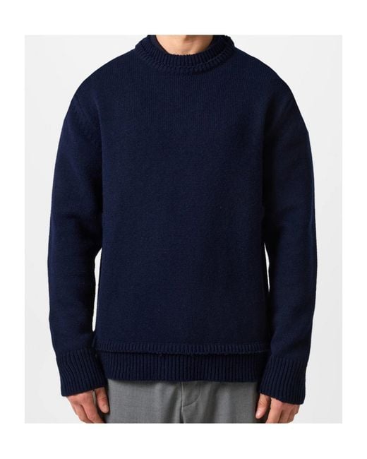 Maison Margiela Blue Crewneck Sweater for men