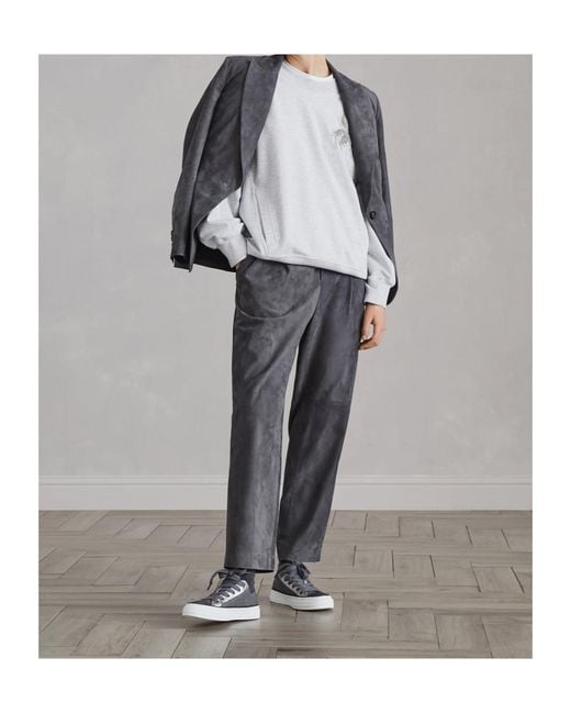 Brunello Cucinelli Gray Bead-Embellished Stretch-Cotton Sweatshirt