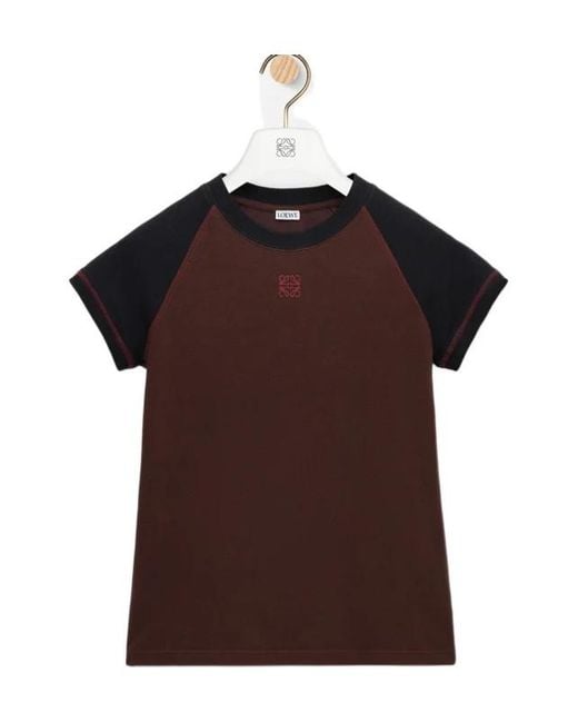 Loewe Brown Logo Cotton T-Shirt