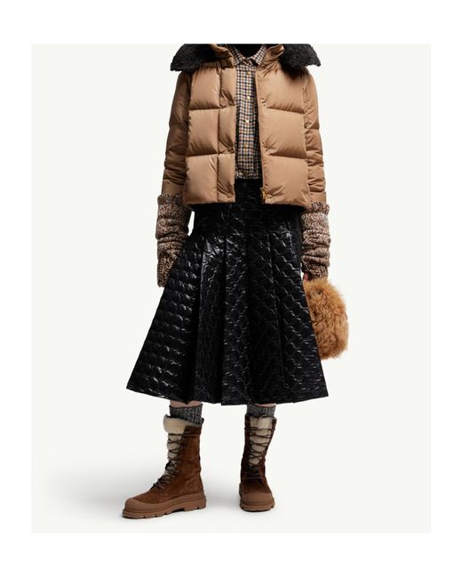Moncler Brown Castelnou Hooded Puffer Jacket
