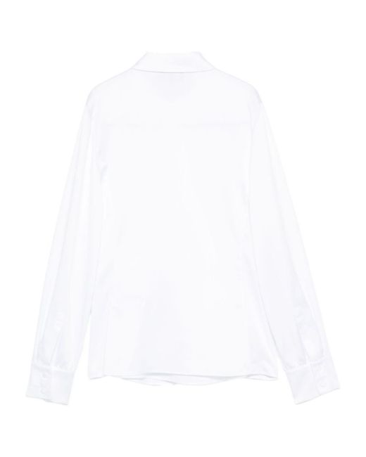 Emporio Armani White Wrapped Long-Sleeve Shirt