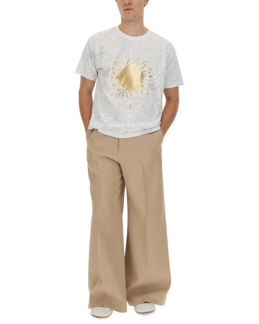 Vivienne Westwood White Graphic Printed Crewneck T-Shirt for men