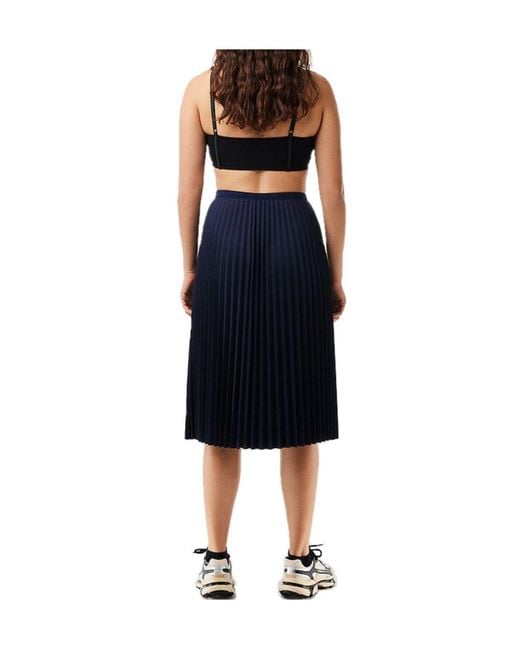 Lacoste Blue Midi Pleated Skirt