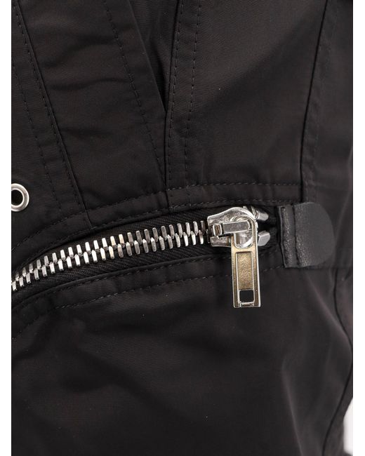 Rick Owens Black Bauhaus Zip-Detailed Cargo Trousers for men