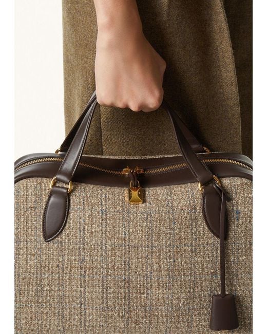 Loro Piana Brown Needle Medium Handbag