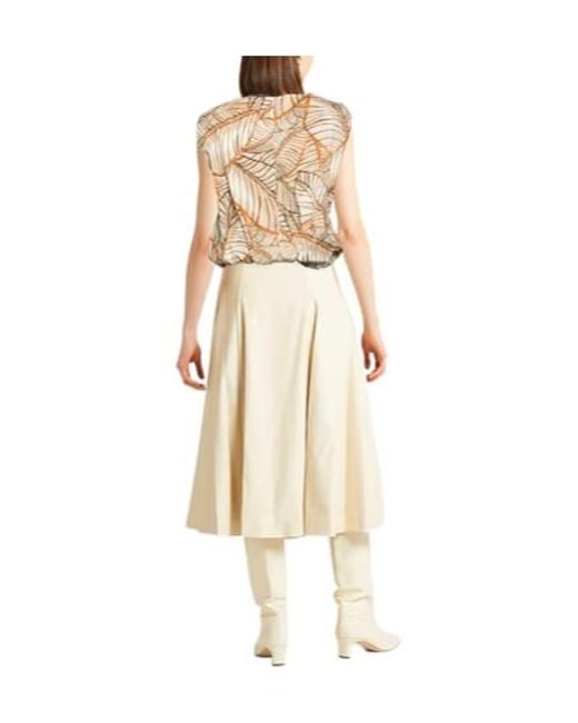 Brunello Cucinelli Natural Woven Sleeveless Top