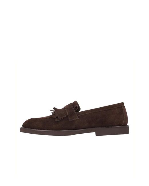 Doucal's Brown Elastic Ankle Chelsea Boots for men