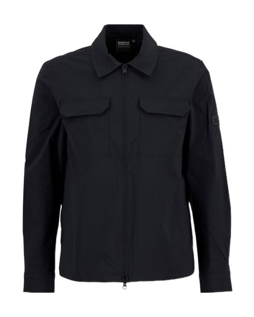 Barbour Blue Zippered Long-Sleeved Casual Jacket for men