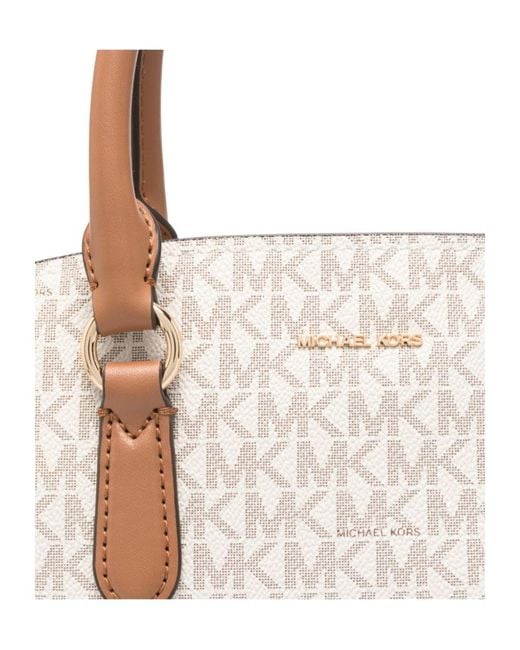 Michael Kors White Murphy Logo Lettering Tote Bag
