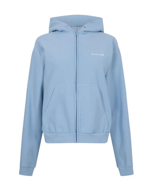 Balenciaga Blue Zippered Hoodie