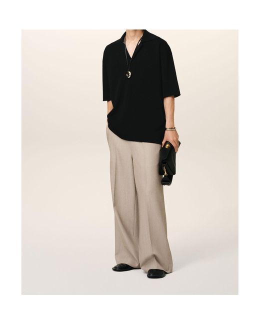 AMI Black Ami Classic Short-Sleeve Polo Shirt for men