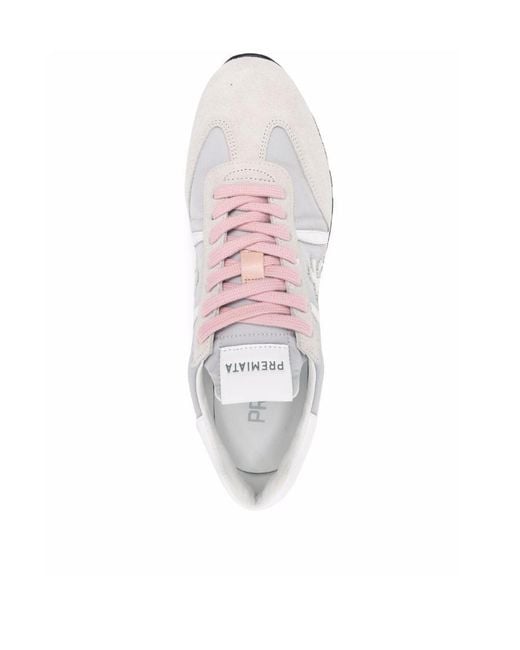 Premiata White Logo Casual Shoes