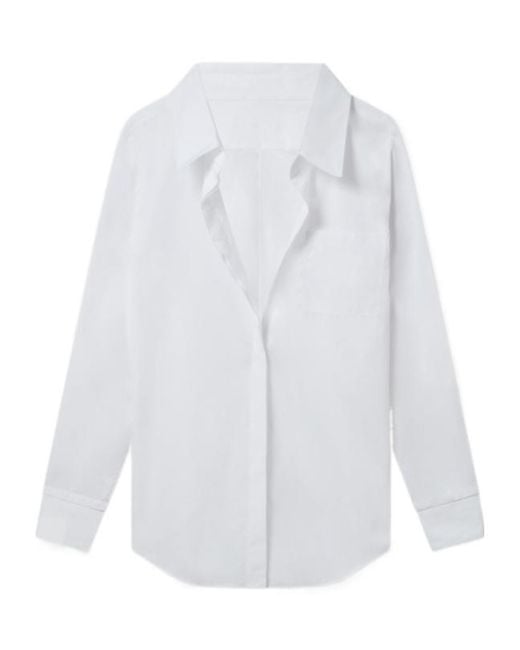 Stella McCartney White Long-Sleeved Button-Up Shirt