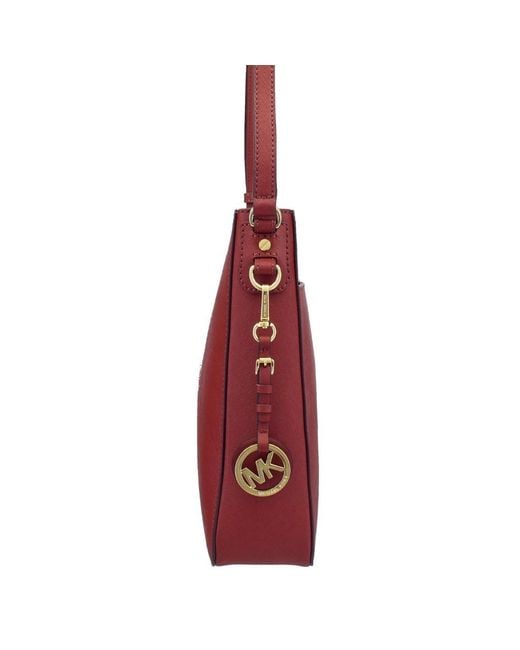 Michael Kors Red Logo Details Cross-Body Bag