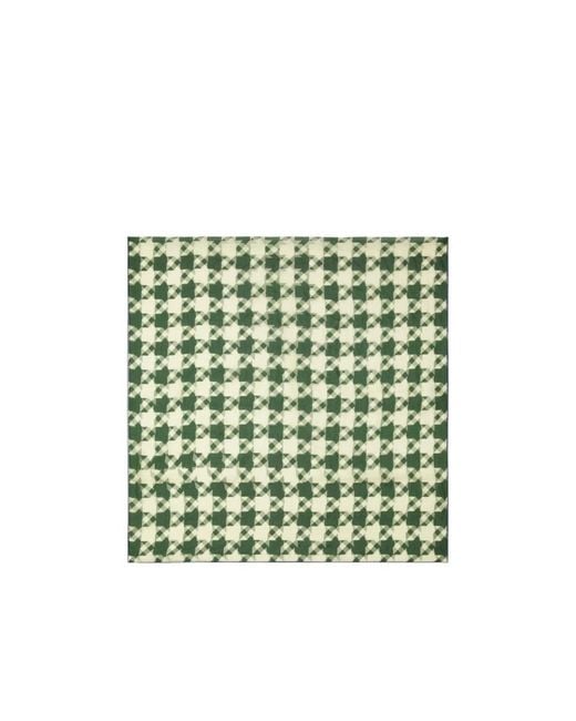 Burberry Green Houndstooth Silk Scarf for men