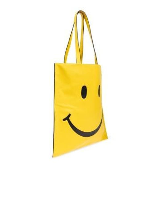 Moschino Yellow Double Handle Tote Bag