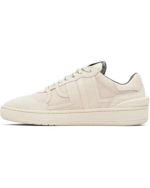 Lanvin White Clay Mesh Sneakers for men