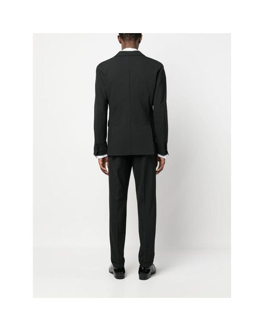 DSquared² Black Tailored Single-Breasted Two-Piece Suit for men