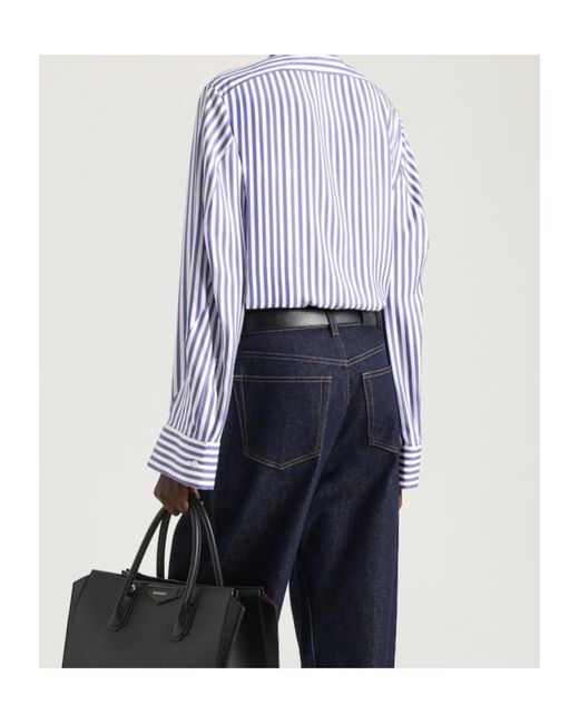 Givenchy Purple Cocoon Striped Shirt