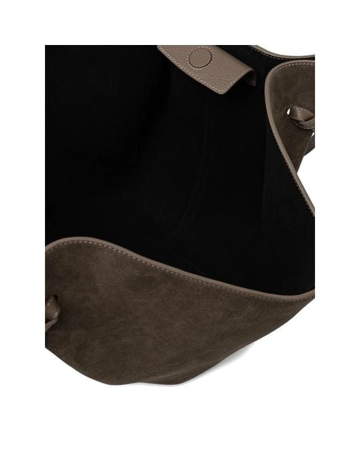 Yuzefi Brown Large Mochi Suede Shoulder Bag