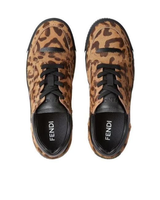 Fendi Brown Fender Trainers for men