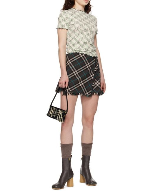 Burberry Black Vintage Check Zipped Mini Shoulder Bag