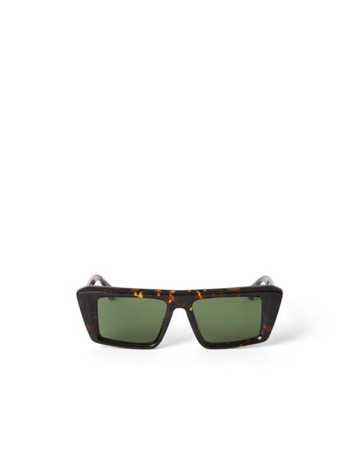 Off-White c/o Virgil Abloh Green Rectangular Sunglasses for men