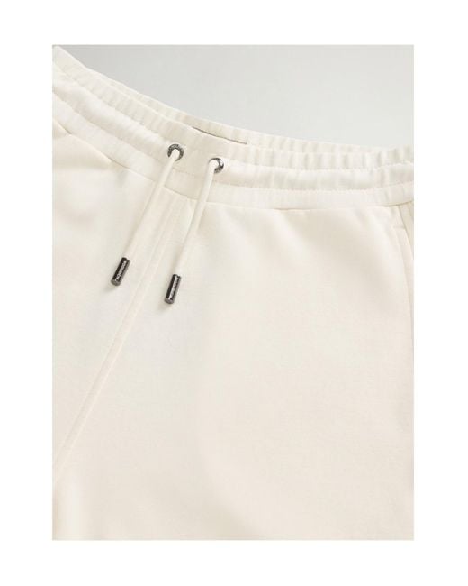 Woolrich Natural Interlock Drawstring-Elasticated Shorts