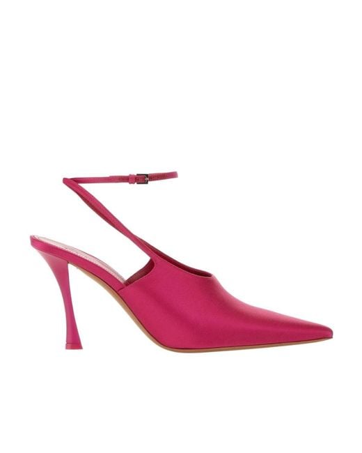 Givenchy Pink Satin Show Slinback Pumps