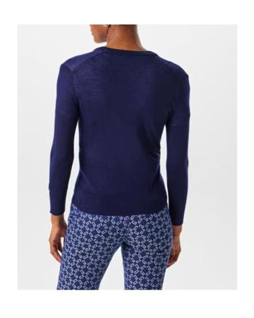 Givenchy Blue Embroidered 4G V-Neck Cardigan