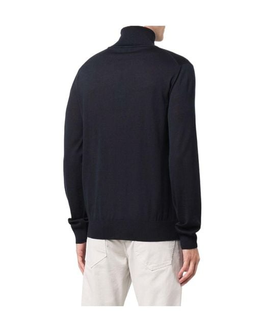Emporio Armani Blue Turtleneck Knitted Jumper for men