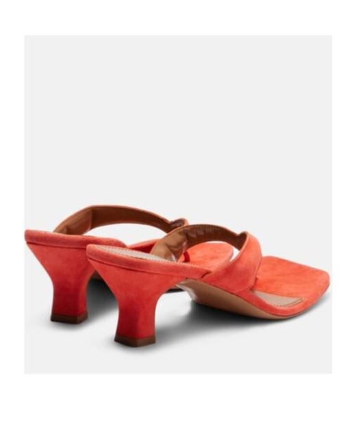 Paris Texas Red Portofino 55 Suede Thong Sandals