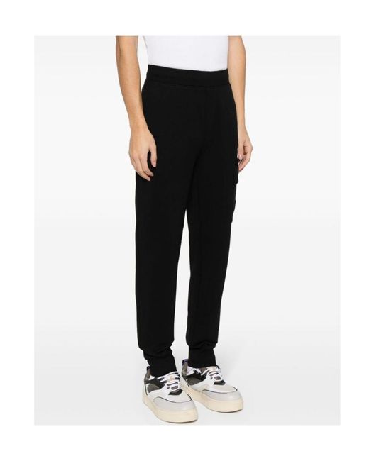 C P Company Blue Lens-Detailed Tapered Leg Track Pants for men