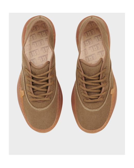 ERL Brown Round Toe Low-Top Casual Shoes for men