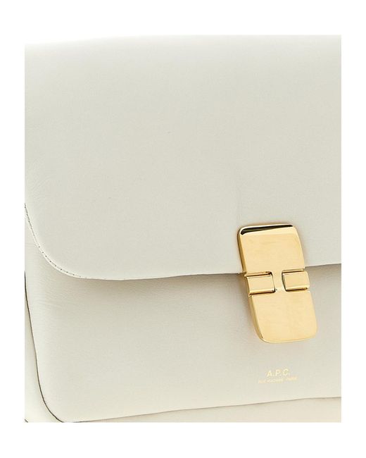 A.P.C. White Grace Soft Small Shoulder Bag
