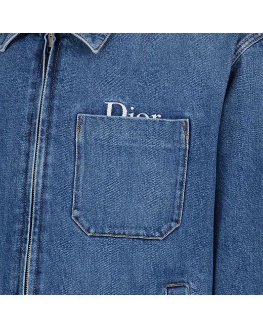 Dior Blue Homme Zipped Jacket for men