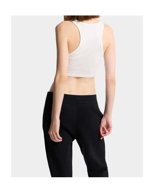 DSquared² White D2 Logo Embroidered Tank Top