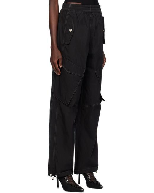Dion Lee Black Middle Waist Overalls And Casual Trousers for men
