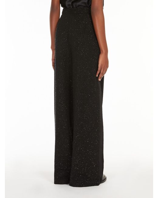 Max Mara Black Pianoforte Sequin Embellished Straight-Leg Pants