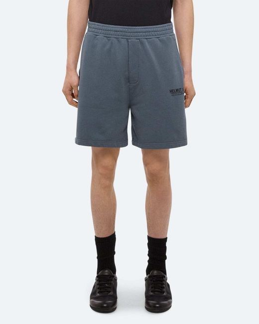Helmut Lang Blue Elastic Waist Shorts for men