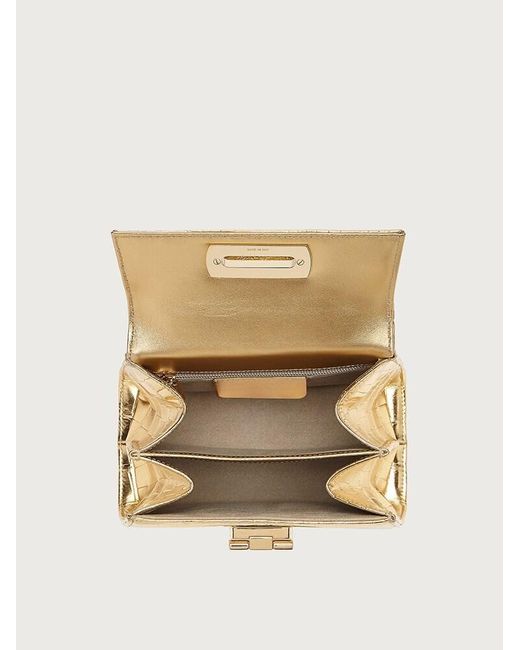 Ferragamo Natural Logo Details Handbag